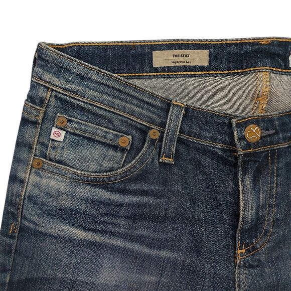 AG Adriano Goldschmied The Stilt Cigarette Leg Jeans Womens 28 Blue Stretch - Picture 3 of 11